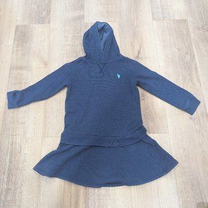 CREW CUTS girls size 7 dark blue hoodie dress long sleeve